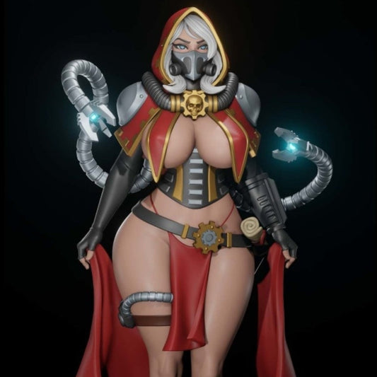 0911 Female Tech Priest NSFW (4306) - STL 3D Print Files