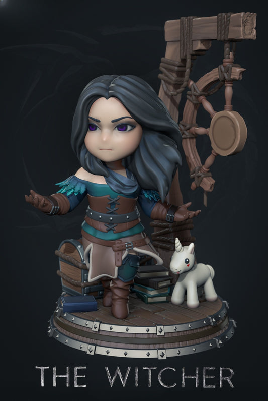 0813 The Witcher Chibi - STL 3D Print Files