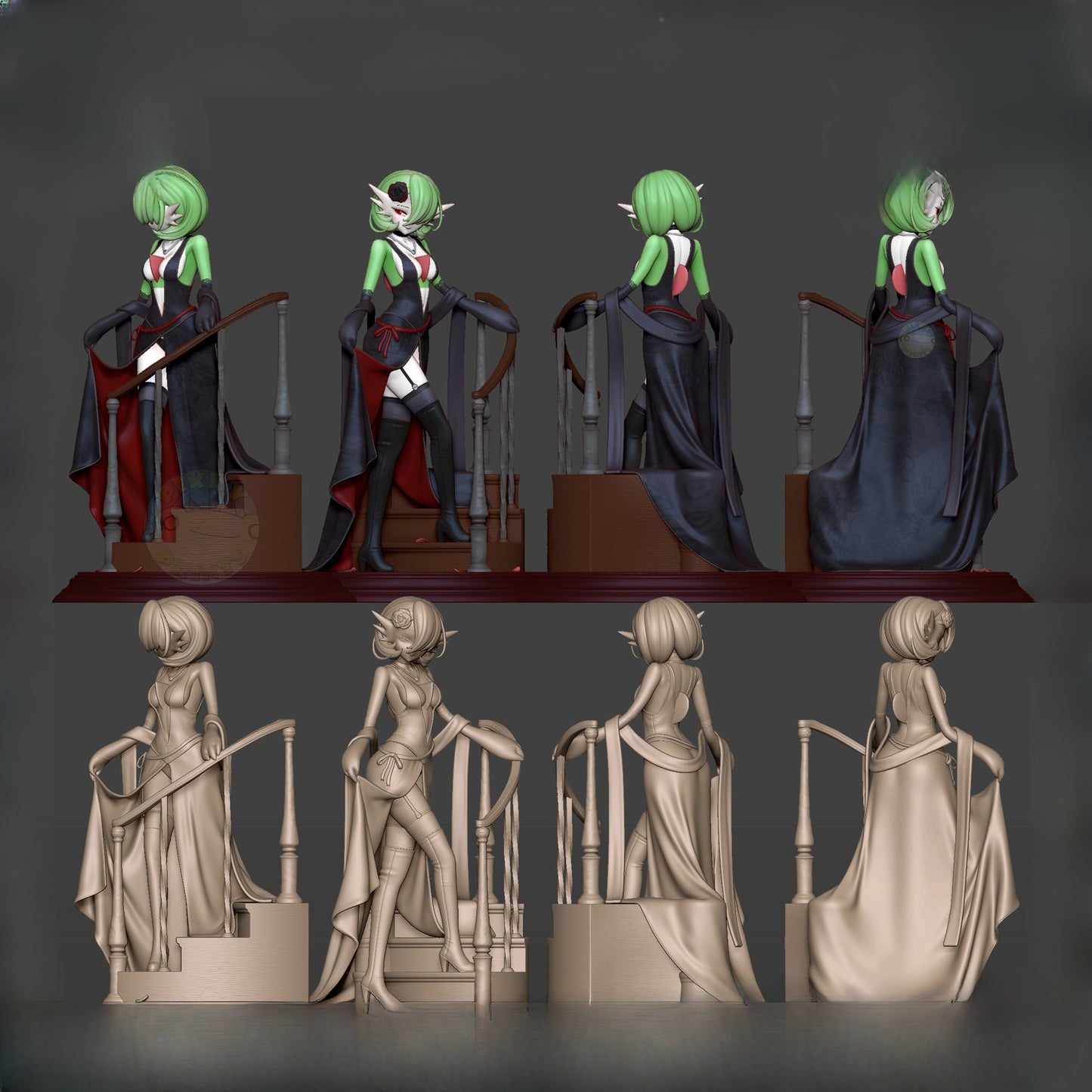 1290 Gardevoir_Pokemon - STL 3D Print File