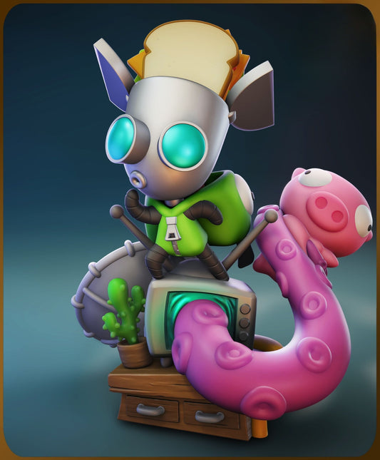 0558 Chibi Gir Invader Zim - STL 3D Print Files