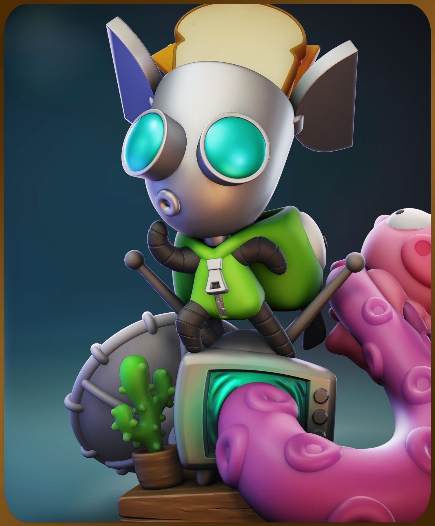 0558 Chibi Gir Invader Zim - STL 3D Print Files