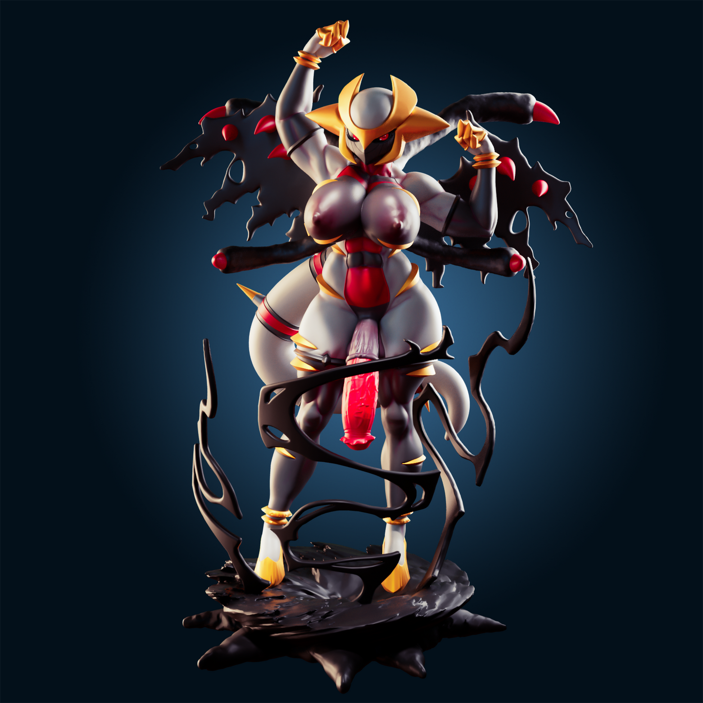 0411 Giratina Pokemon Muscle Mommy - STL 3D Print Files