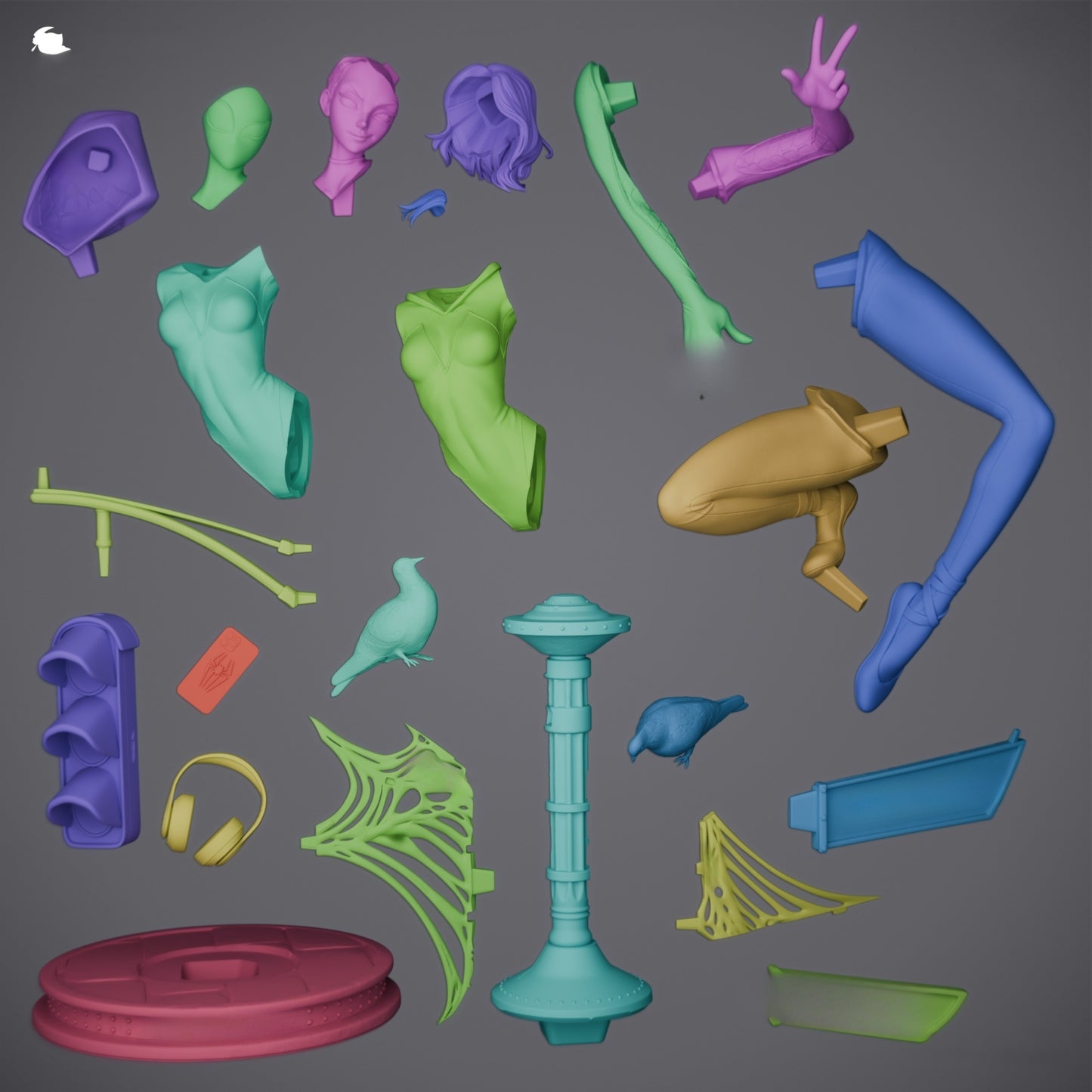1663 Gwen Stacy_Marvel Spider-Verse - STL 3D Print Files