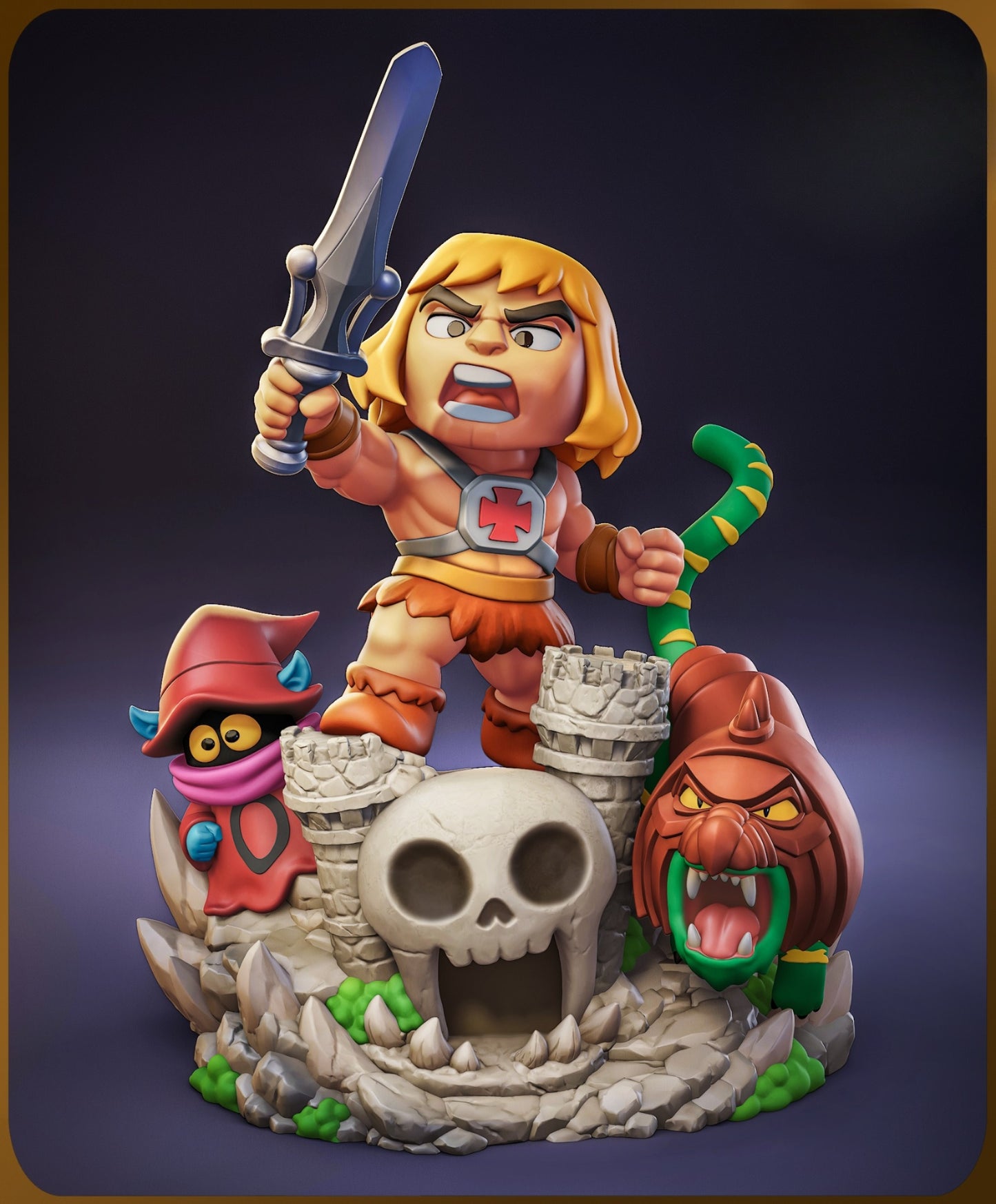 1545 Chibi_HeMan - STL 3D Print Files