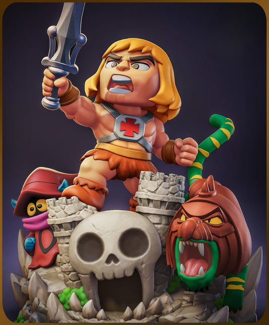 1545 Chibi_HeMan - STL 3D Print Files