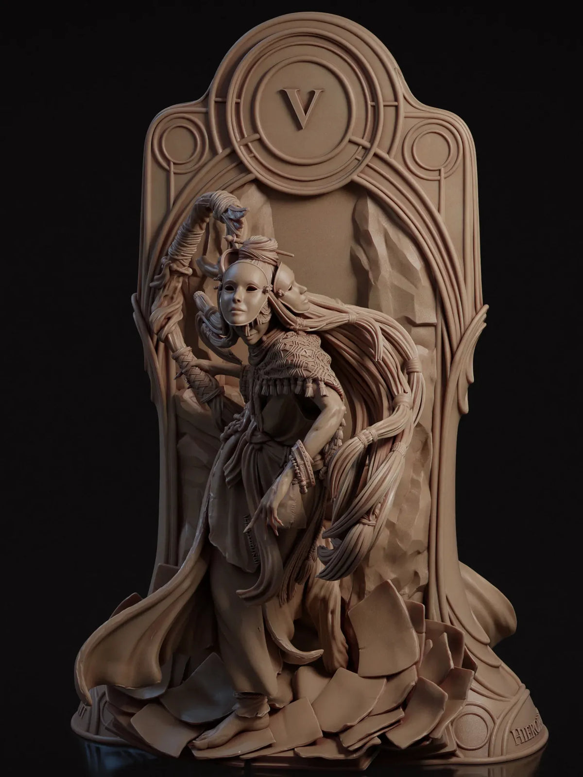 1747 Tarot Arcana Hierophant - STL 3D Print Files