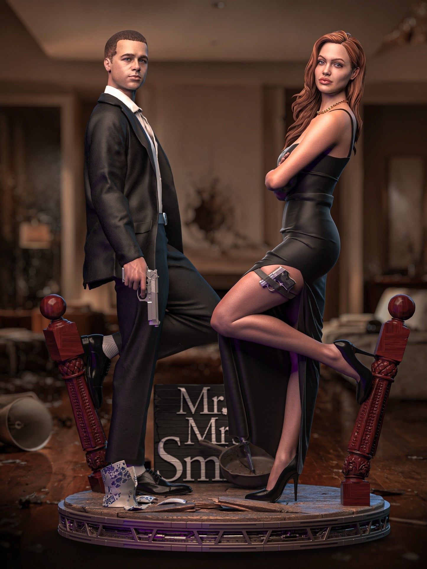 1559 Mr. & Mrs. Smith - STL 3D Print Files