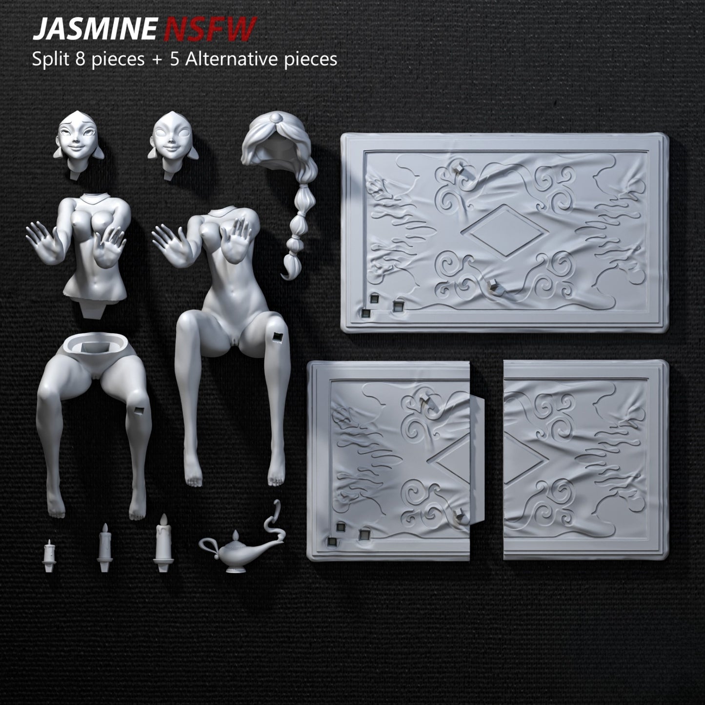 1470 Jasmine_Aladdin NSFW - STL 3D Print Files