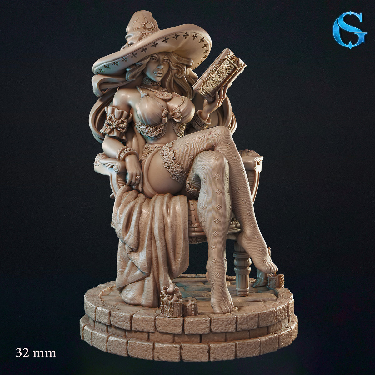 1776 Jemanine_Female Human Occult Librarian Mini - STL 3D Print Files