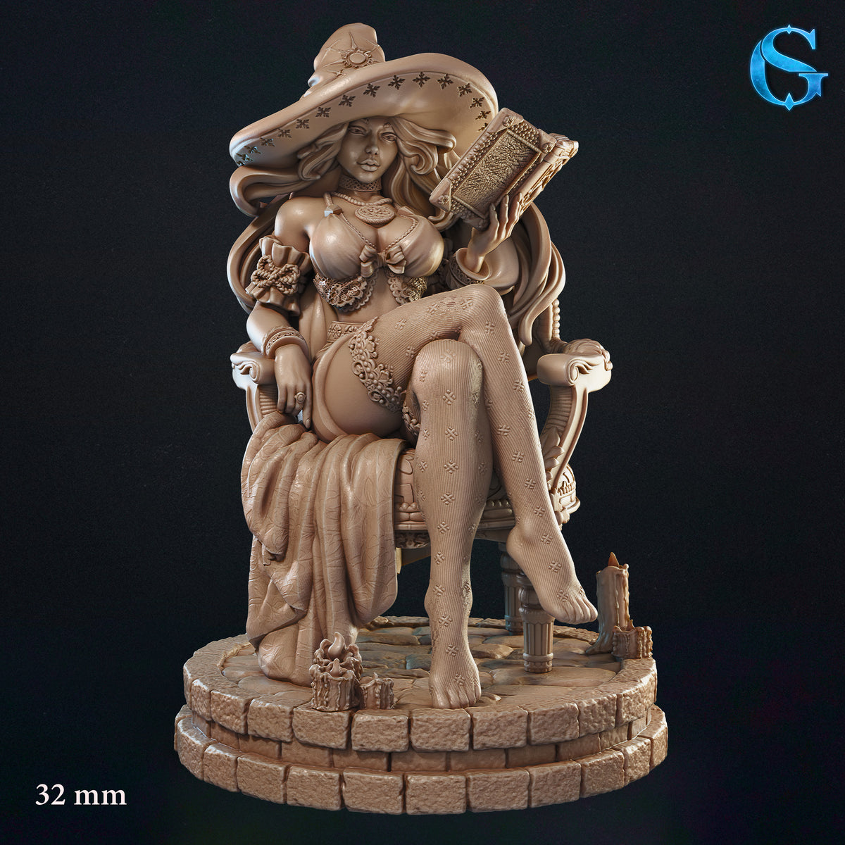 1776 Jemanine_Female Human Occult Librarian Mini - STL 3D Print Files