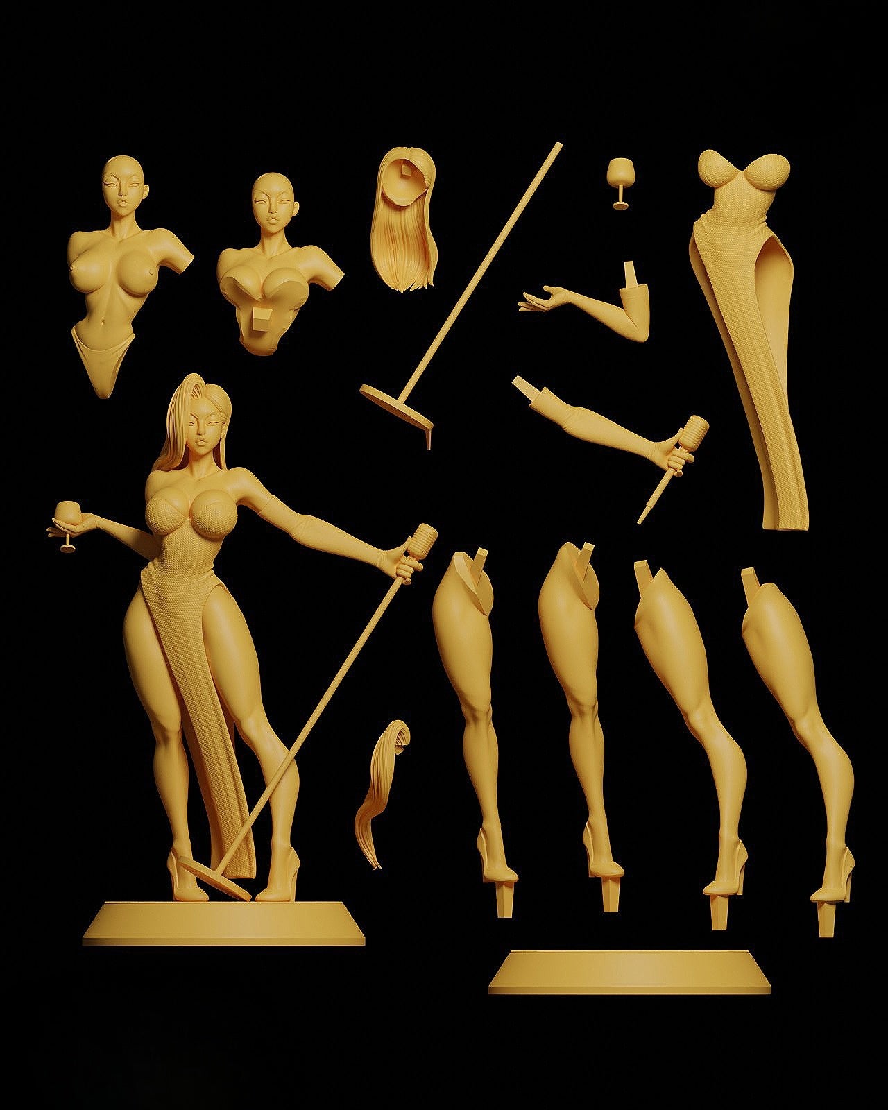 1206 Jessica Rabbit_Holly Would NSFW - STL 3D Print Files