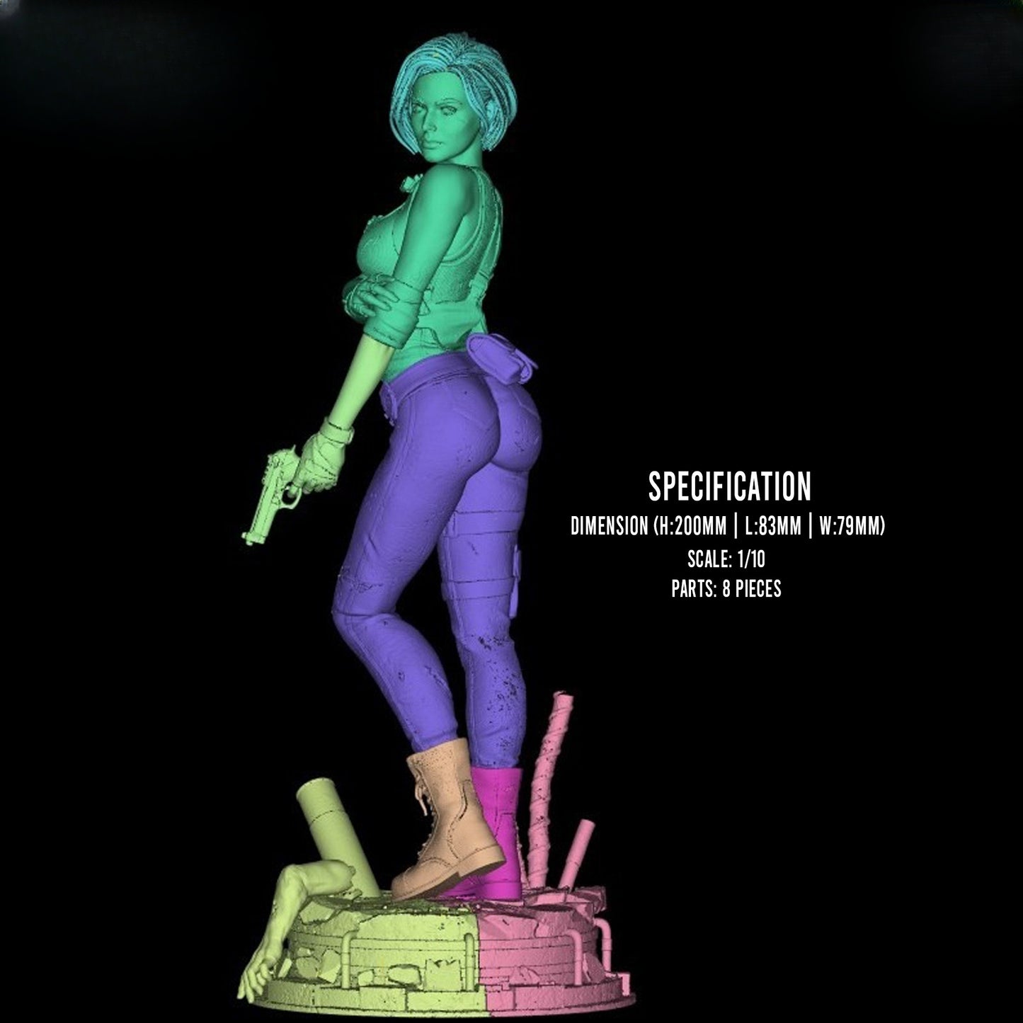 1402 Jill Valentine_Resident Evil - STL 3D Print Files