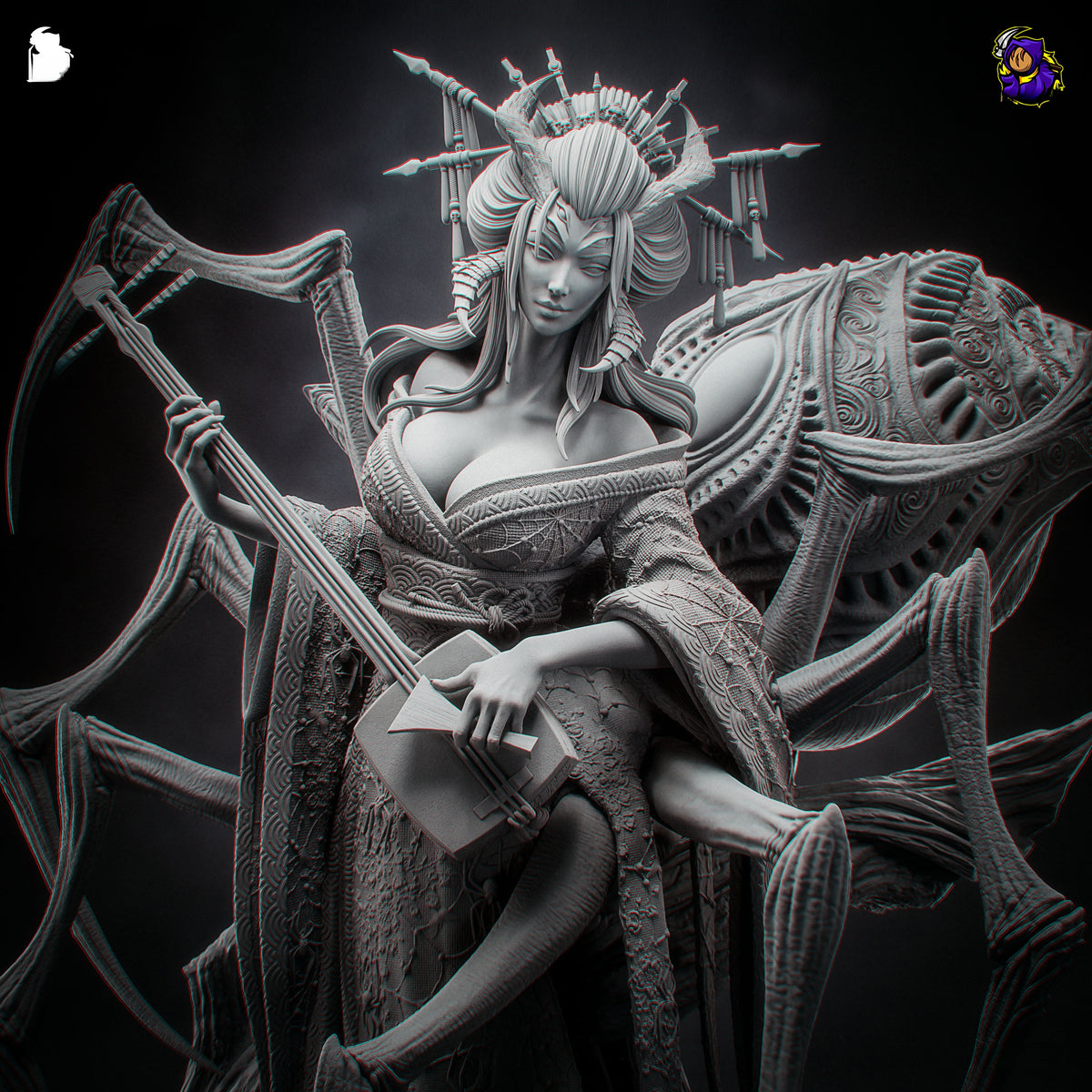 1848 Jorogumo_Japanese folklore - STL 3D Print Files
