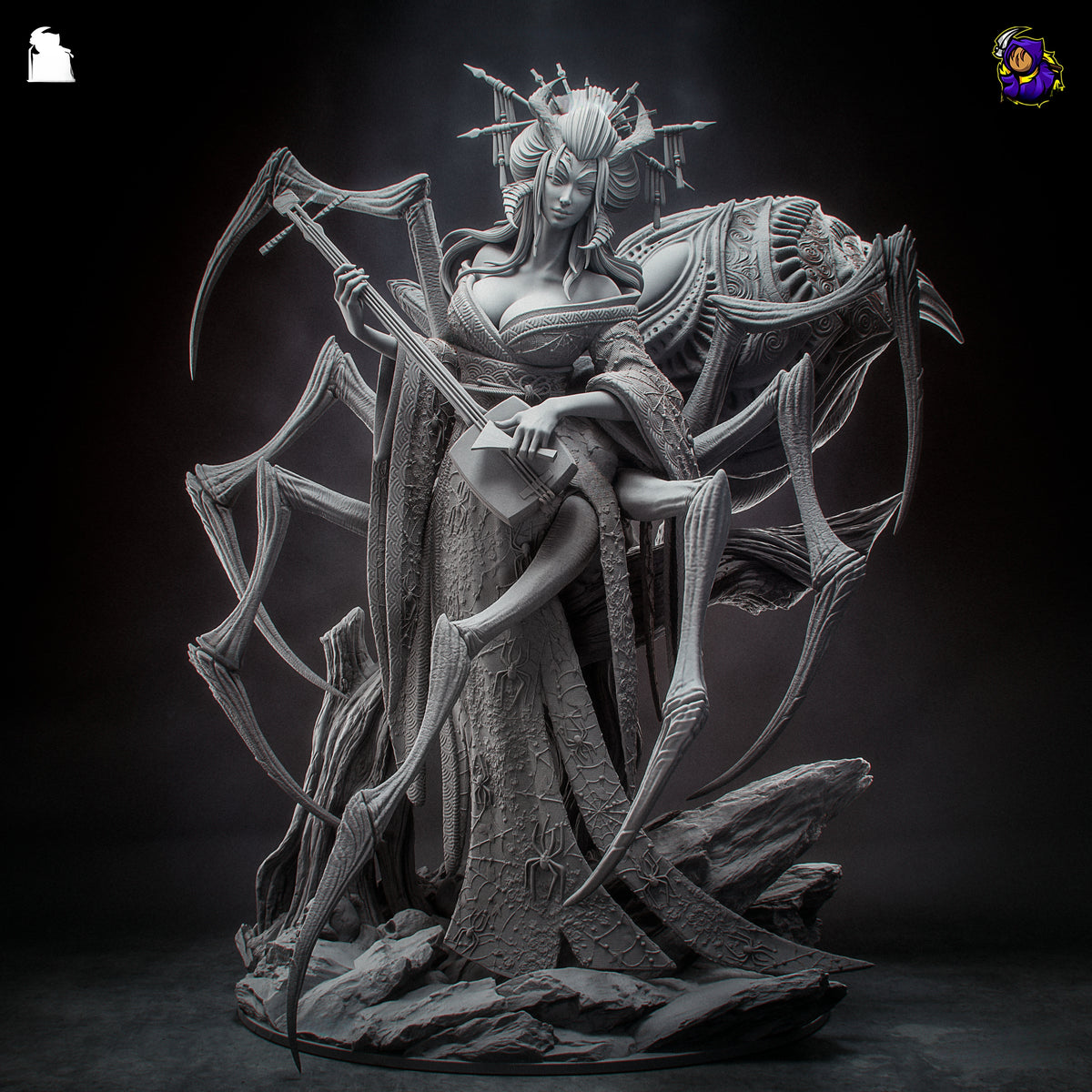 1848 Jorogumo_Japanese folklore - STL 3D Print Files