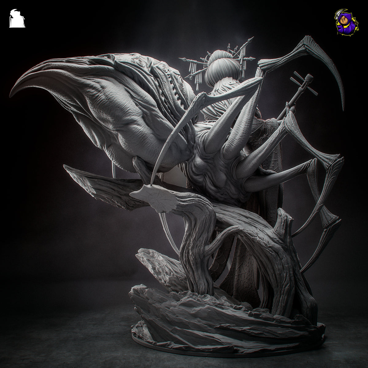 1848 Jorogumo_Japanese folklore - STL 3D Print Files
