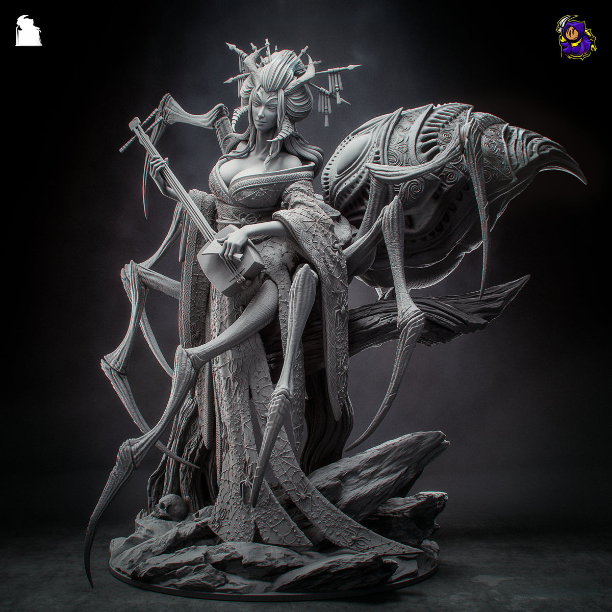1848 Jorogumo_Japanese folklore - STL 3D Print Files