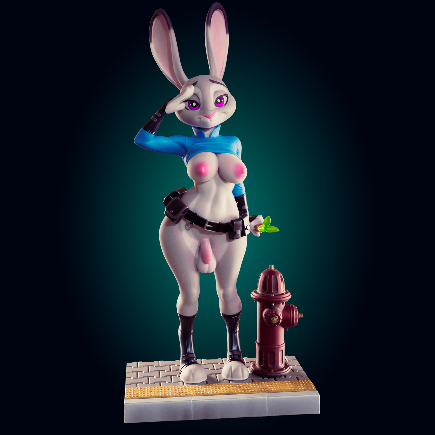 1493 Judy Hops_Bunny Cop NSFW - STL 3D Print Files