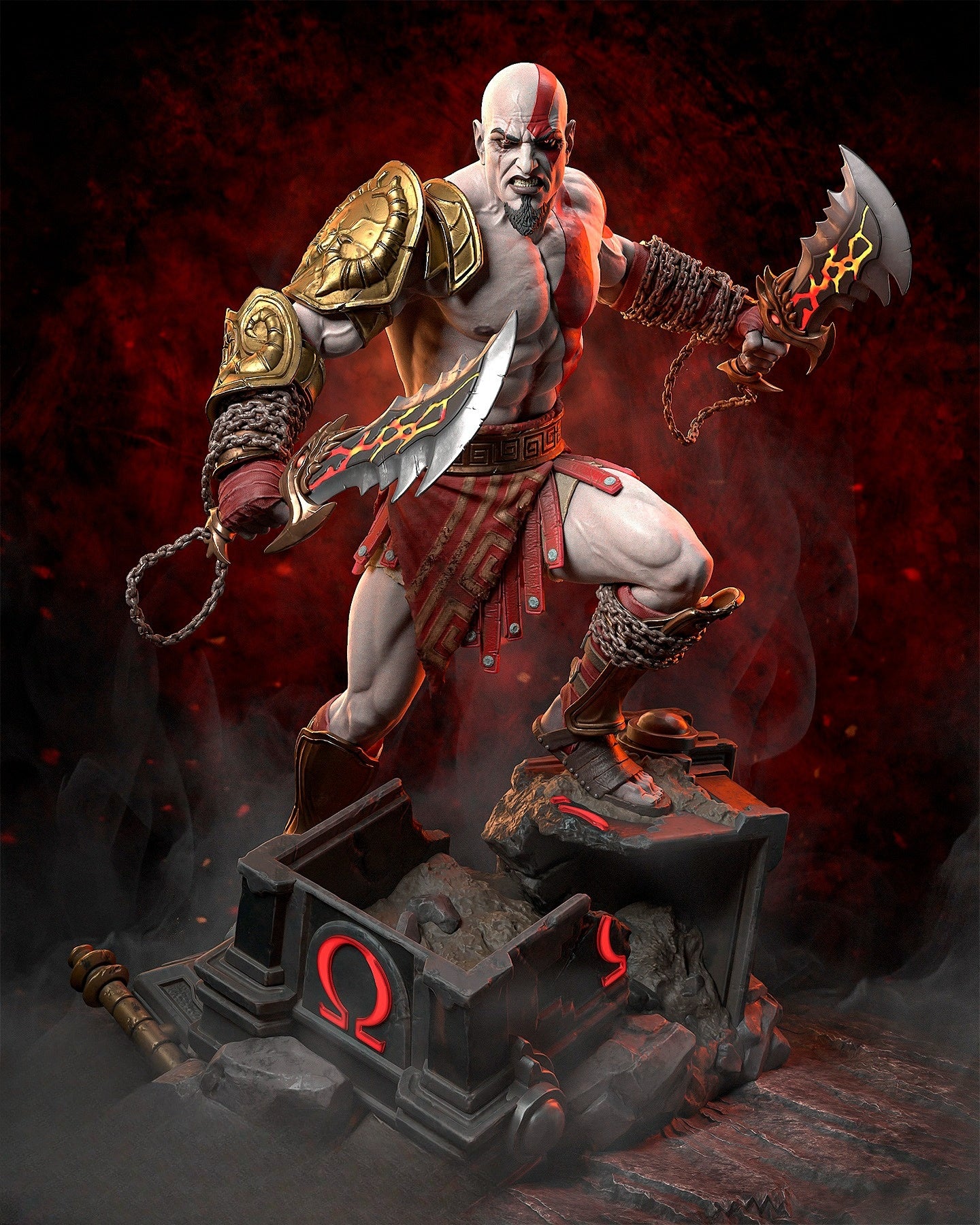 1229 Kratos_God of War 3 - STL 3D Print File