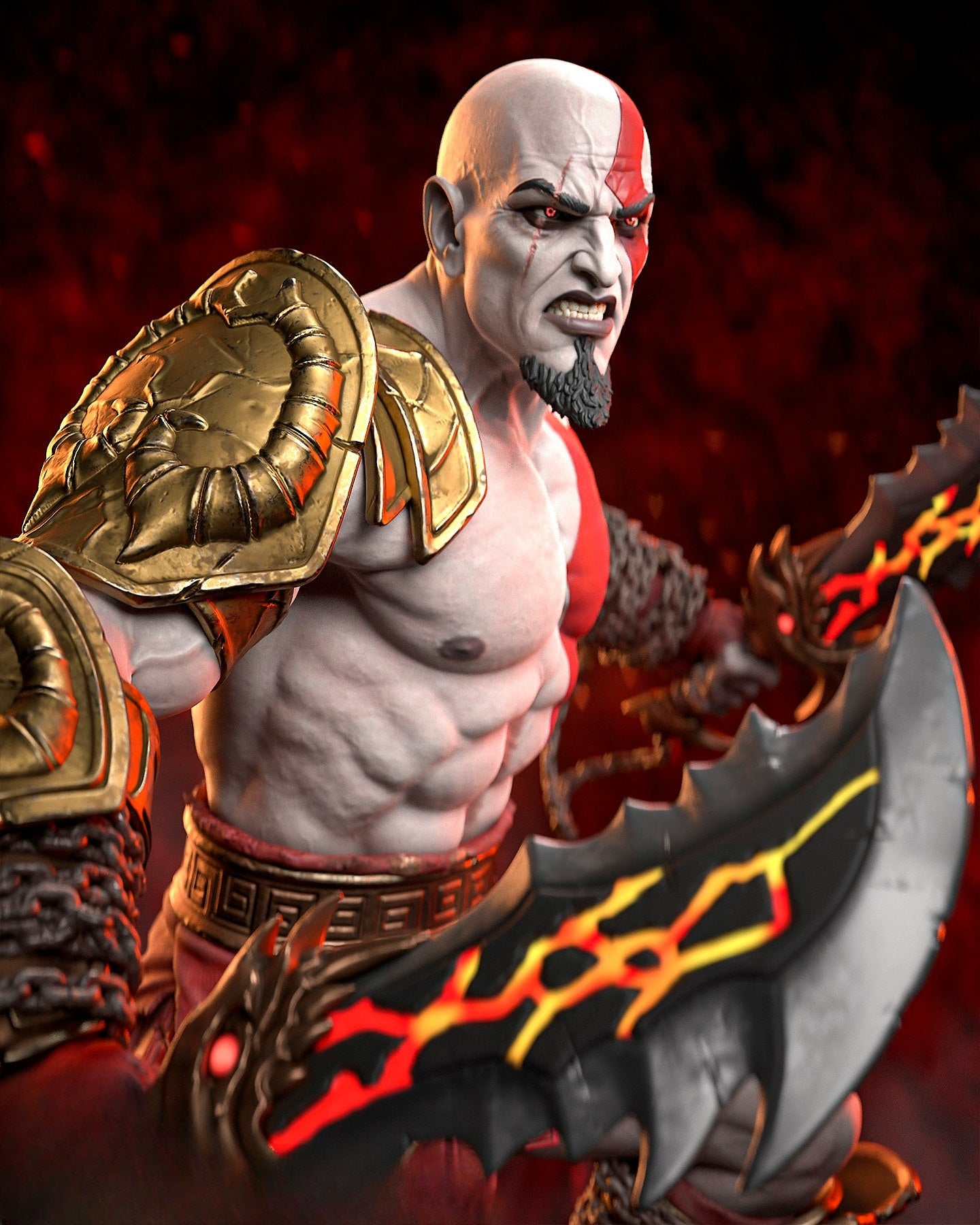 1229 Kratos_God of War 3 - STL 3D Print File