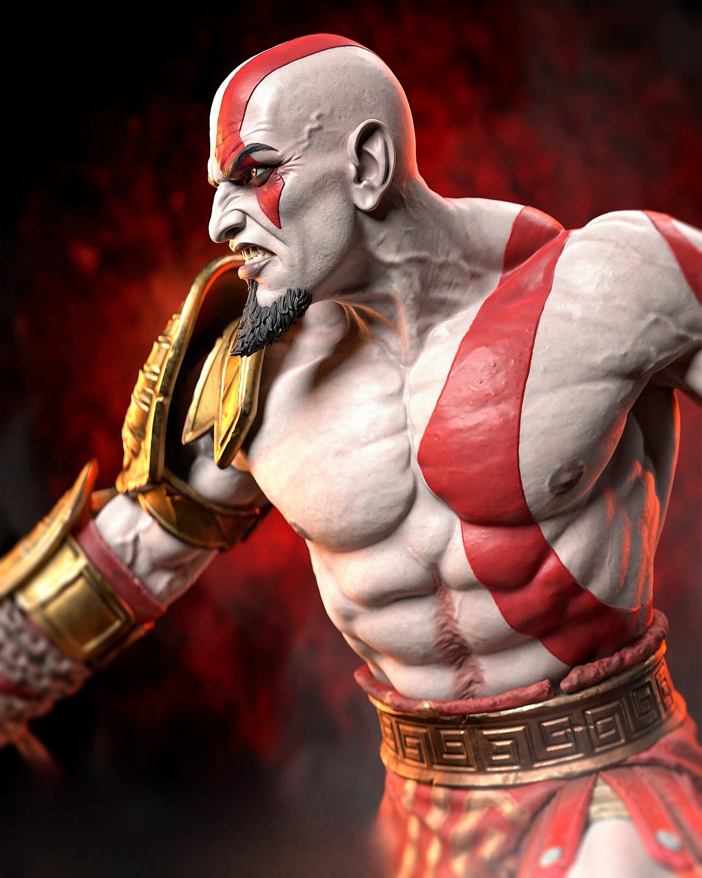 1229 Kratos_God of War 3 - STL 3D Print File
