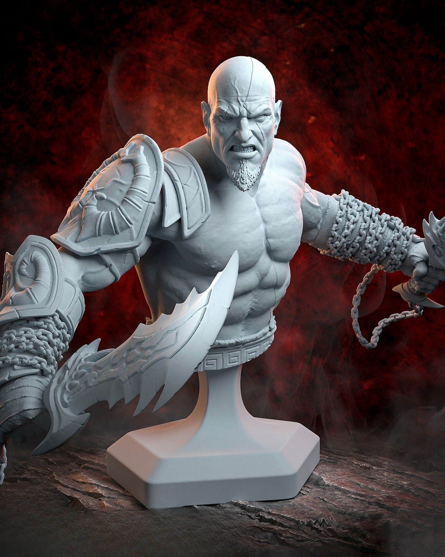 1229 Kratos_God of War 3 - STL 3D Print File