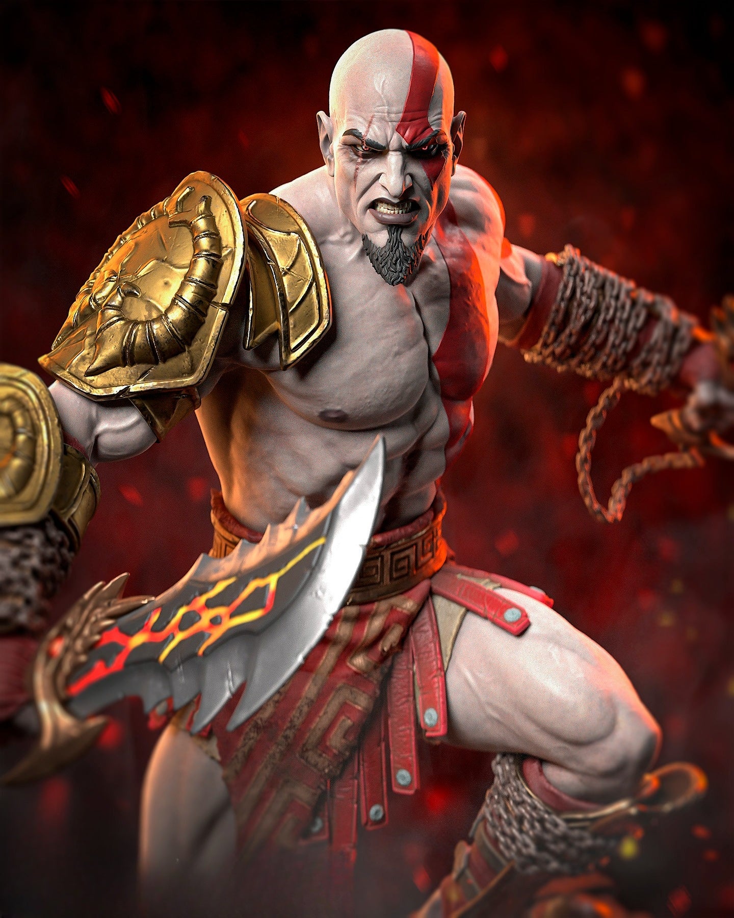 1229 Kratos_God of War 3 - STL 3D Print File