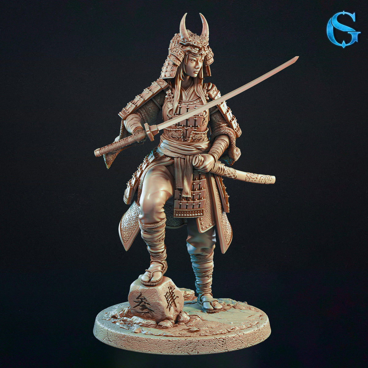 1774 Lady Aiko_Samurai Fighter Mini - STL 3D Print Files