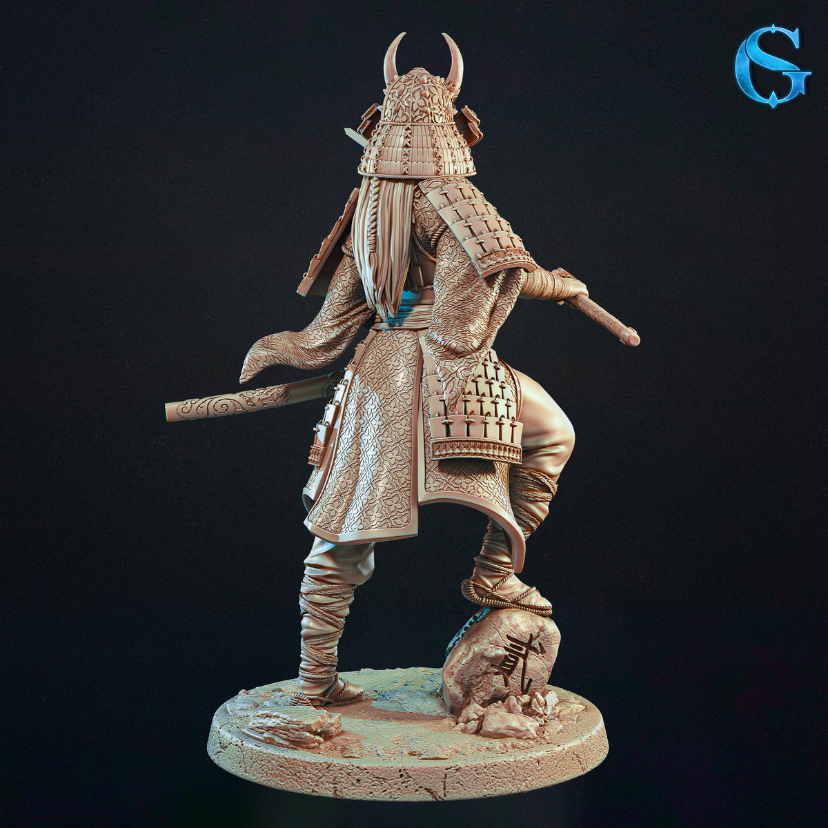 1774 Lady Aiko_Samurai Fighter Mini - STL 3D Print Files