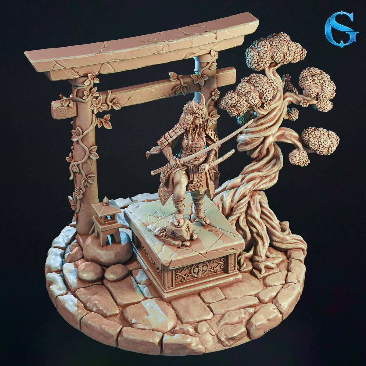1774 Lady Aiko_Samurai Fighter Mini - STL 3D Print Files