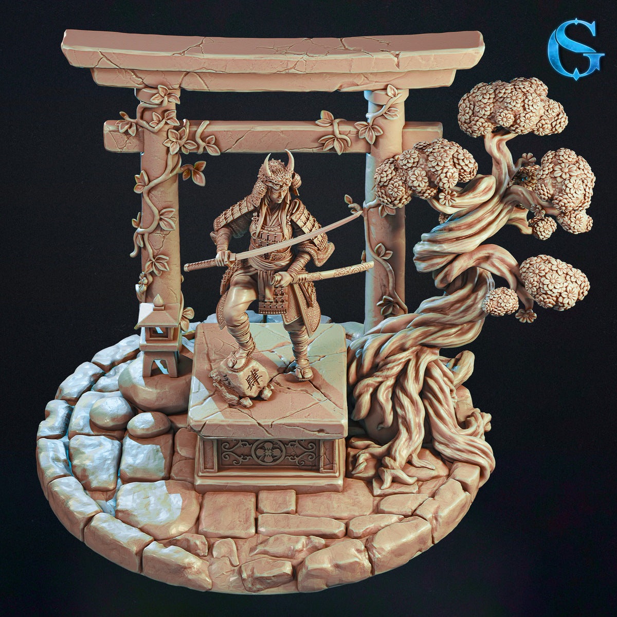 1774 Lady Aiko_Samurai Fighter Mini - STL 3D Print Files