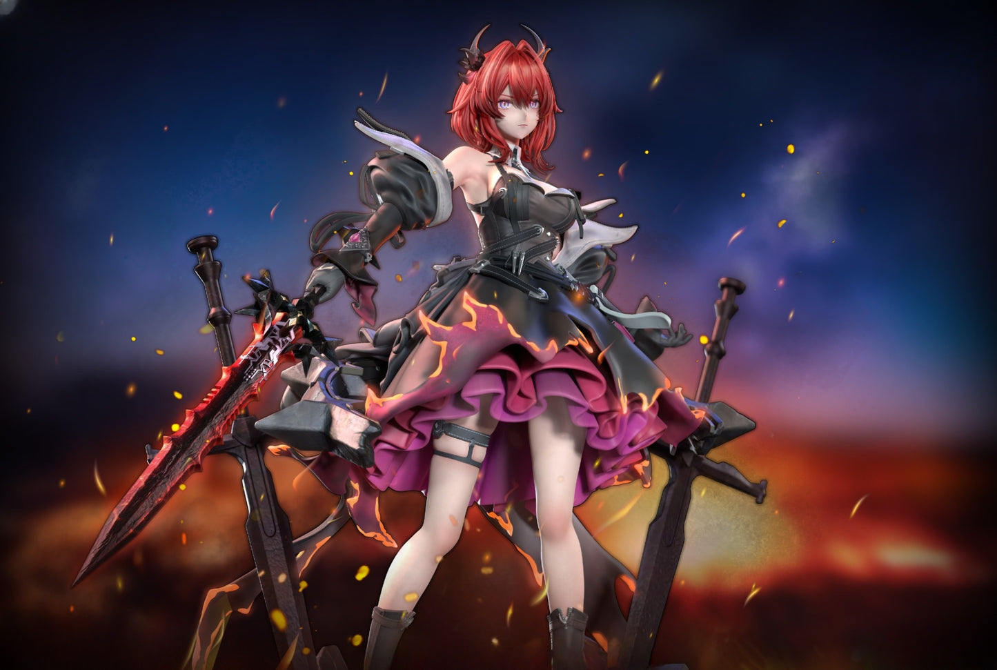 0717 Laevatain_Arknights Enfield - STL 3D Print Files