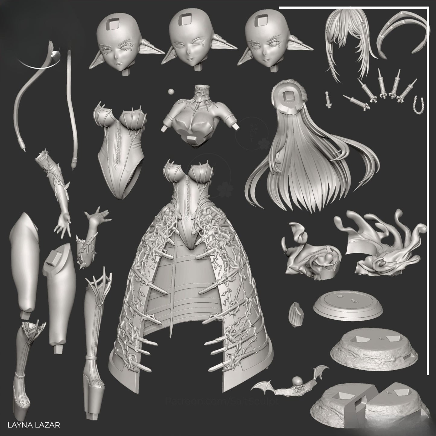 0402 Layna Lazar VTUBER - STL 3D Print Files