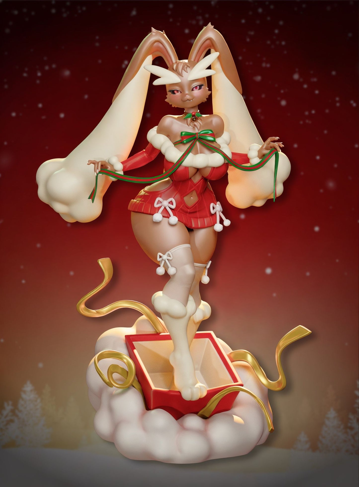 0568 Christmas_Lopunny - STL 3D Print Files