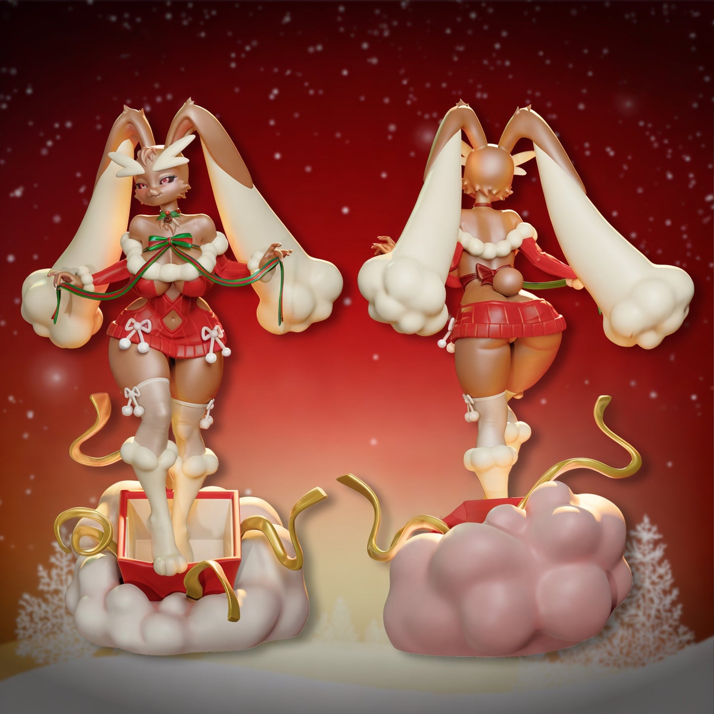0568 Christmas_Lopunny - STL 3D Print Files