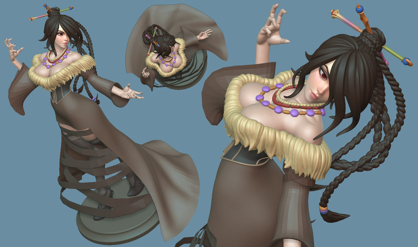 1118 Lulu_Final Fantasy X - STL 3D Print Files
