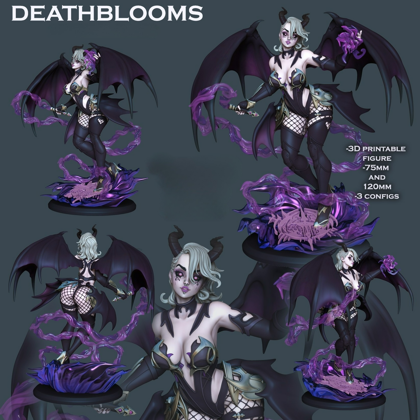 0932 Deathblooms Succubus NSFW (2876) - STL 3D Print Files