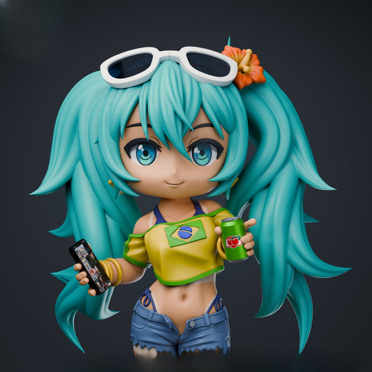 0840 Hatsune Miku Brazil - STL 3D Print Files