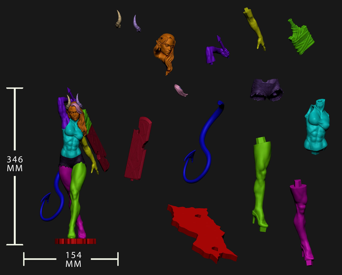0306 Malevola Dispatch NSFW - STL 3D Print Files