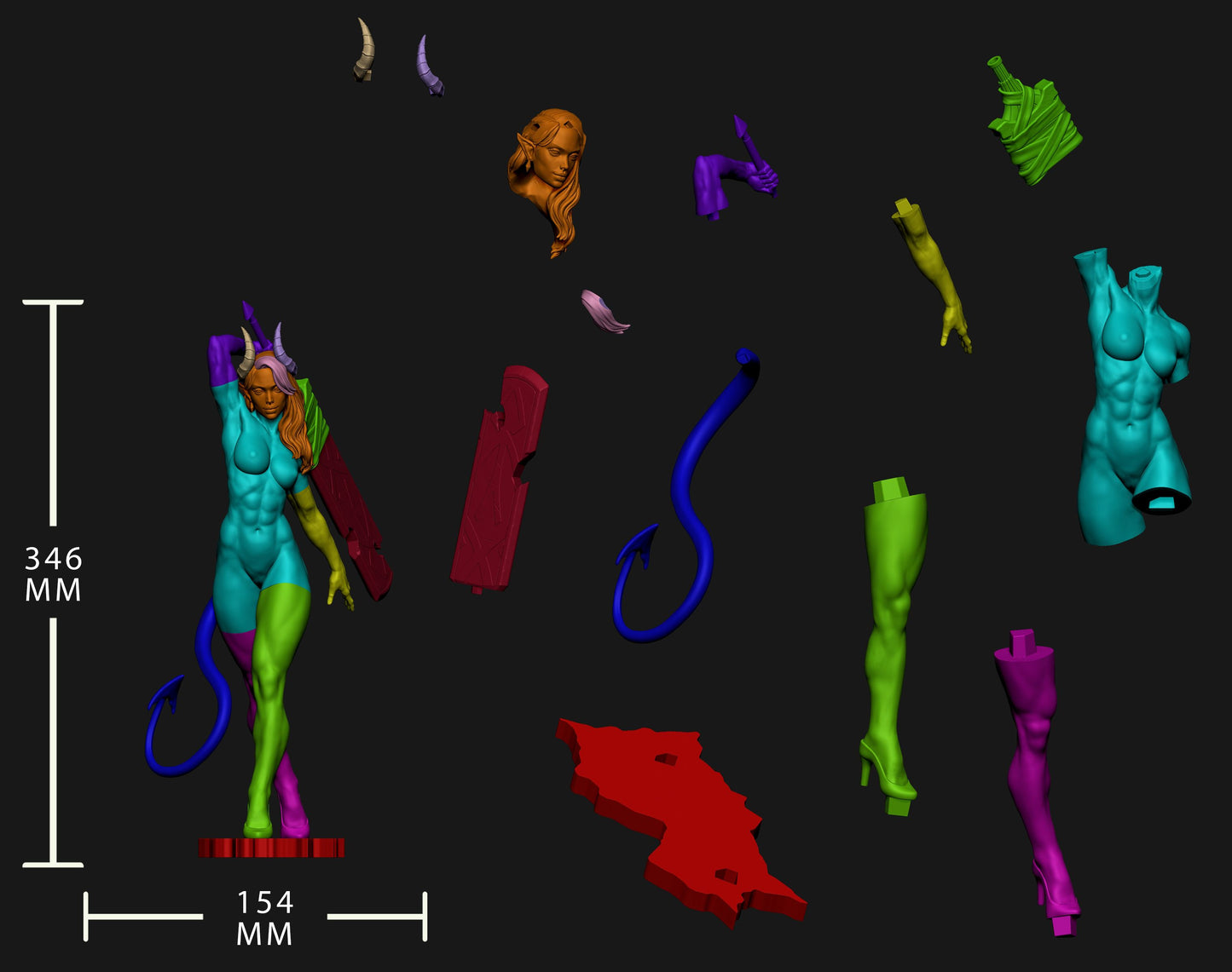 0306 Malevola Dispatch NSFW - STL 3D Print Files