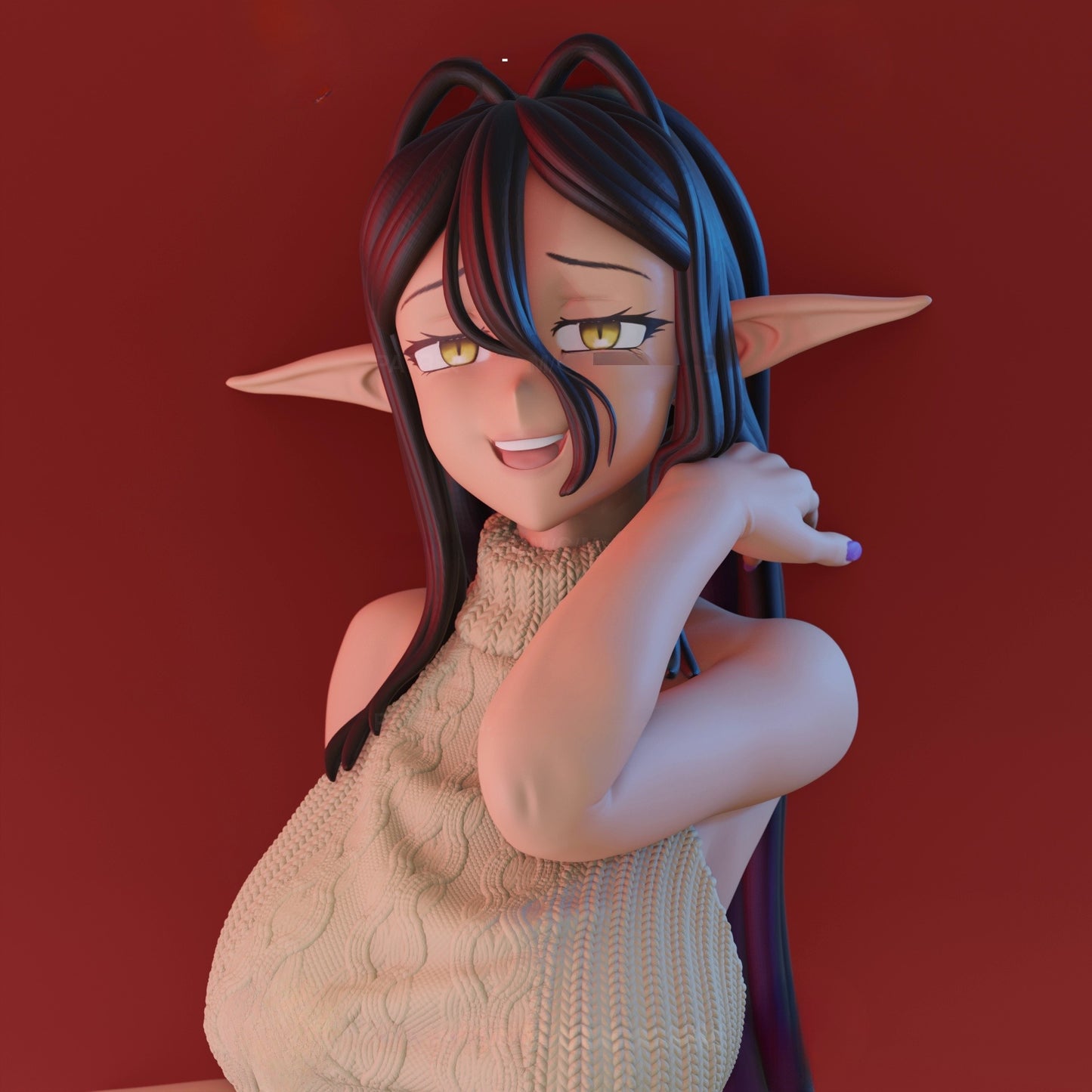 1319 Mariabell_Yandere Dark Elf - STL 3D Print Files