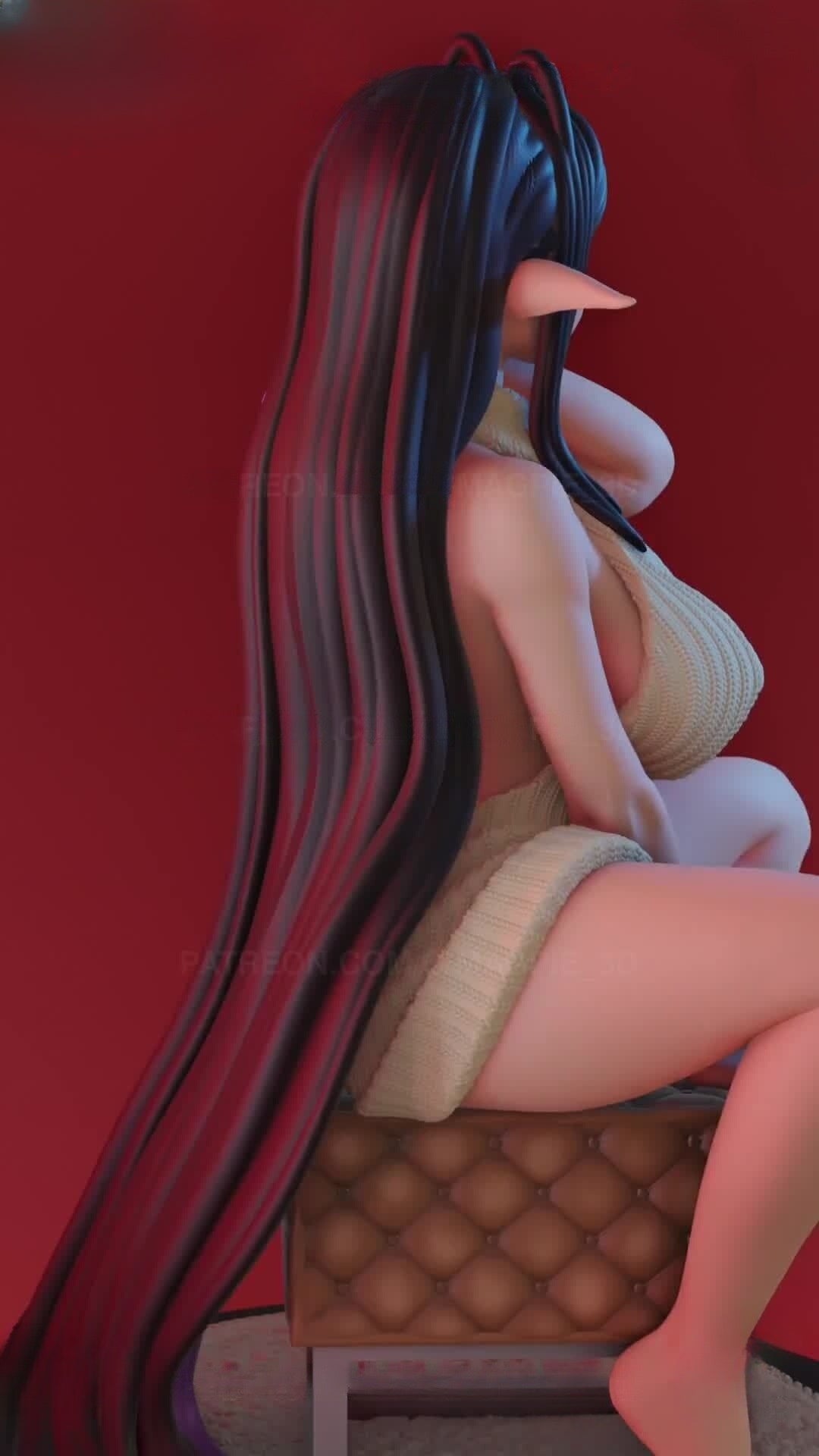 1319 Mariabell_Yandere Dark Elf - STL 3D Print Files