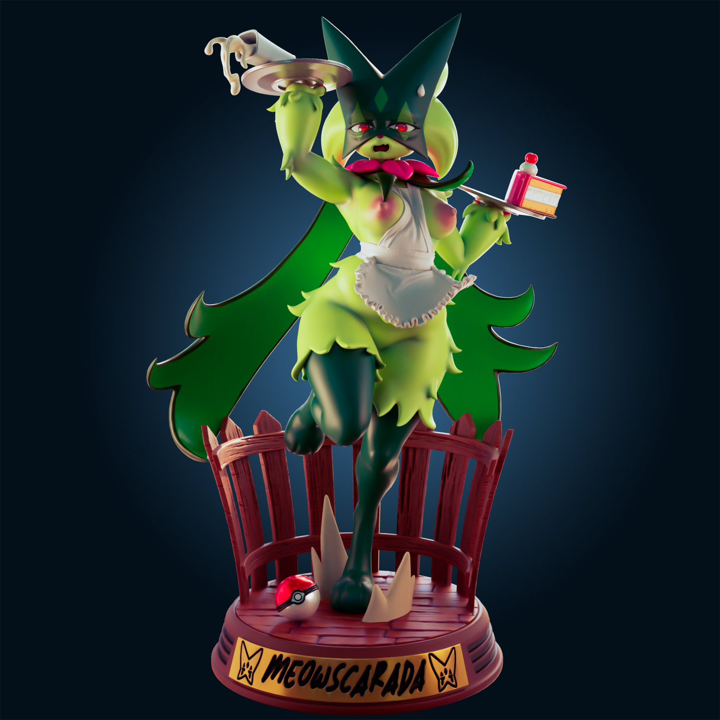 0410 Meowscarada Maid_Pokemon - STL 3D Print Files