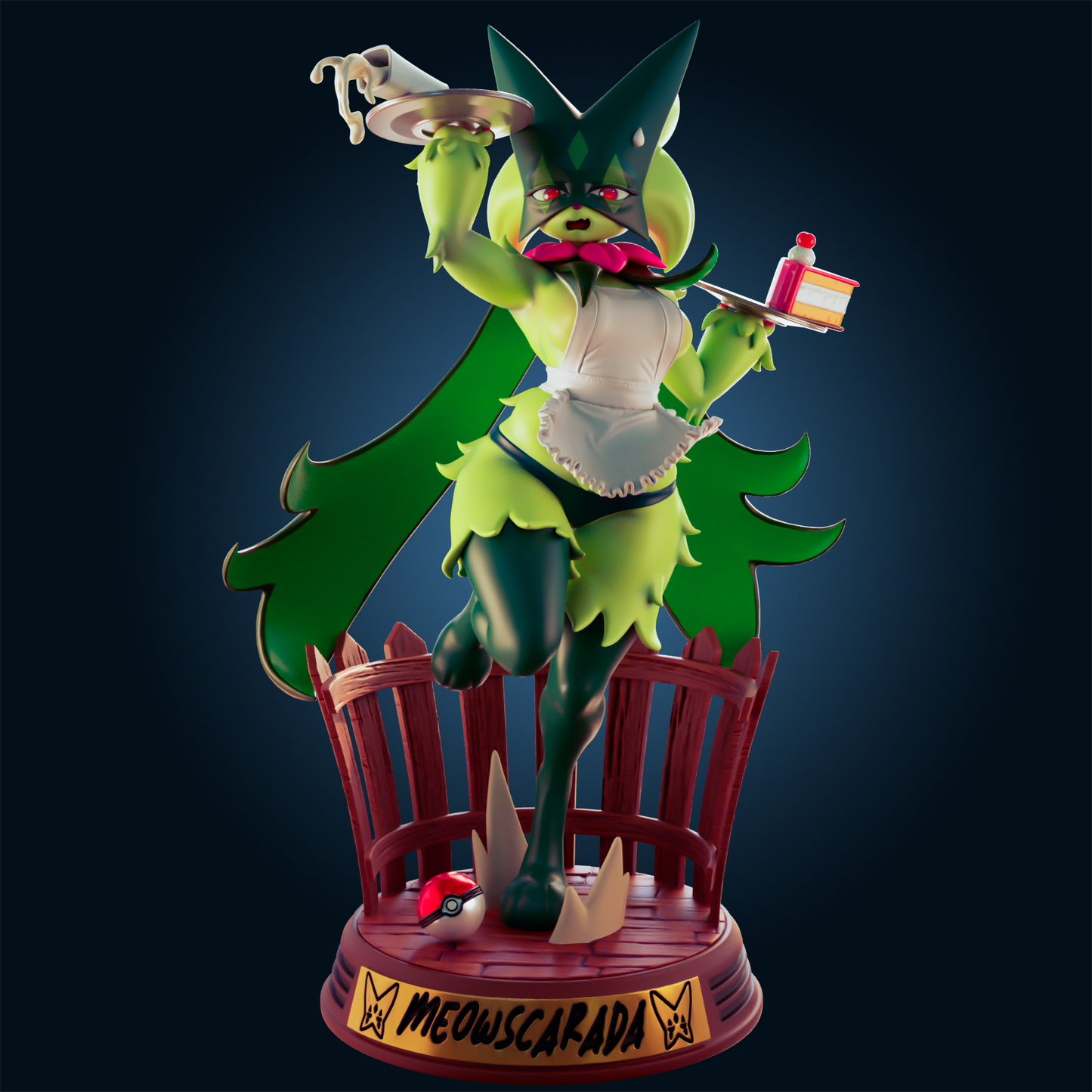 0410 Meowscarada Maid_Pokemon - STL 3D Print Files