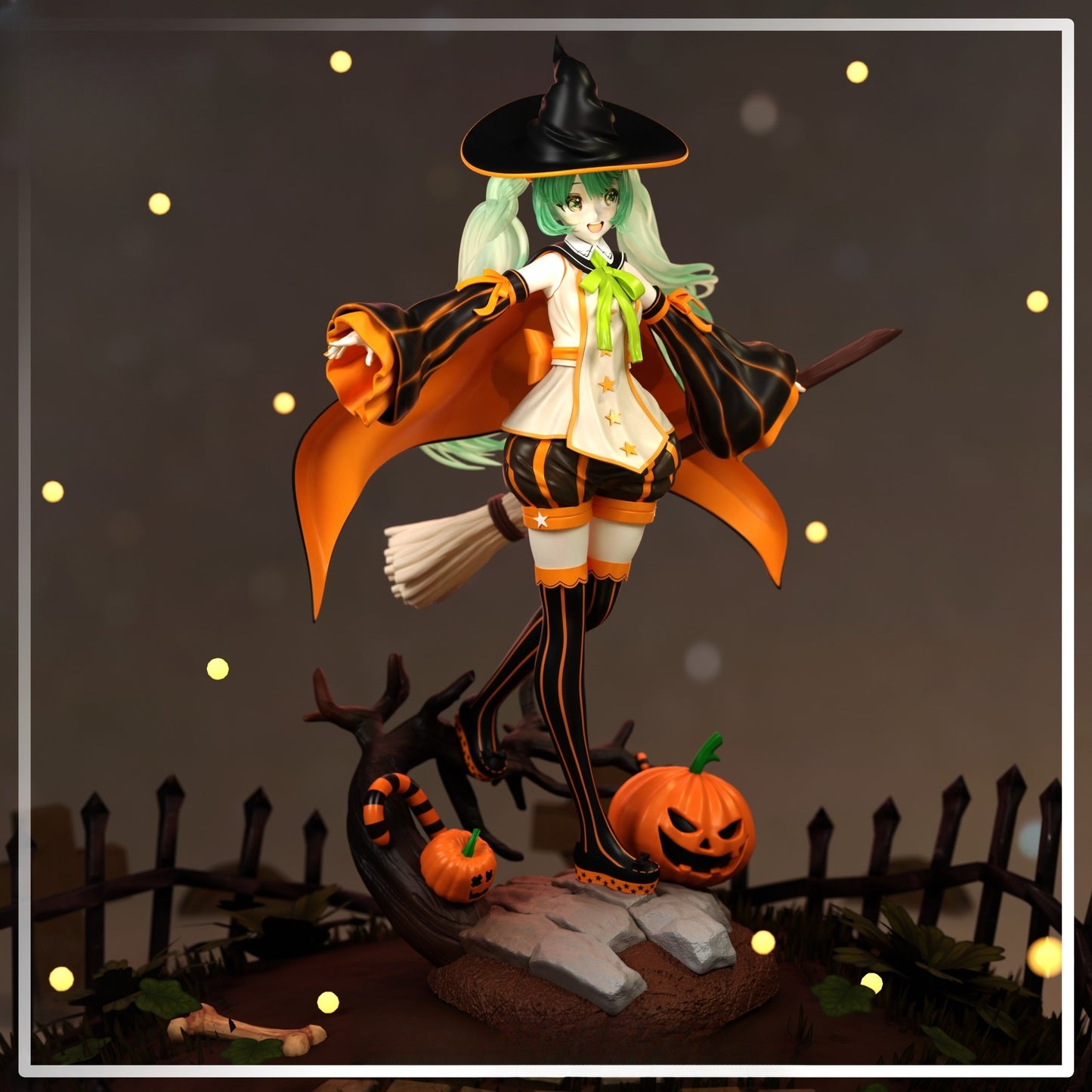 1590 Pumpkin Miku - STL 3D Print Files
