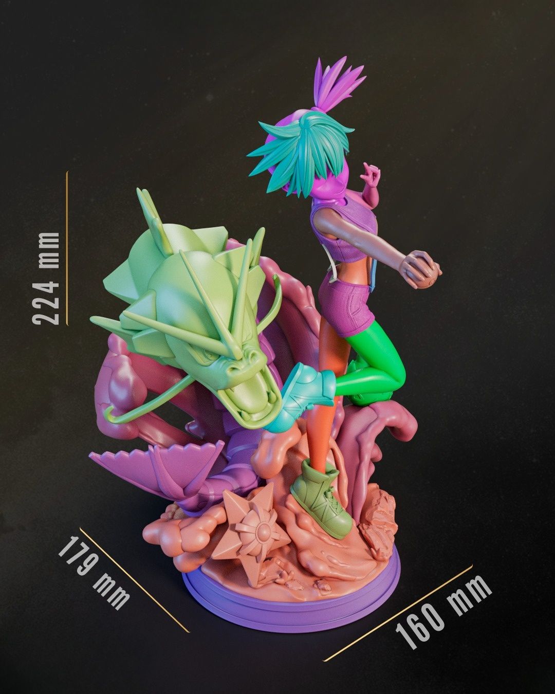 0249 Misty Pokemon - STL 3D Print Files