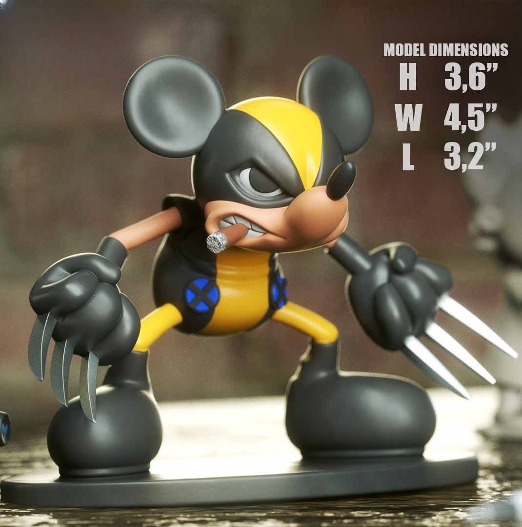 0005 Wolverine Mickey - STL 3D Print Files
