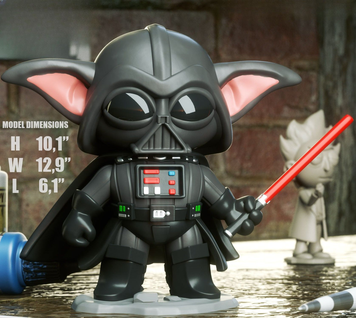 0092 Baby Yoda as Darth Vader - STL 3D Print Files