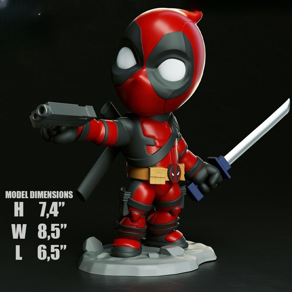0100 Deadpool - STL 3D Print Files