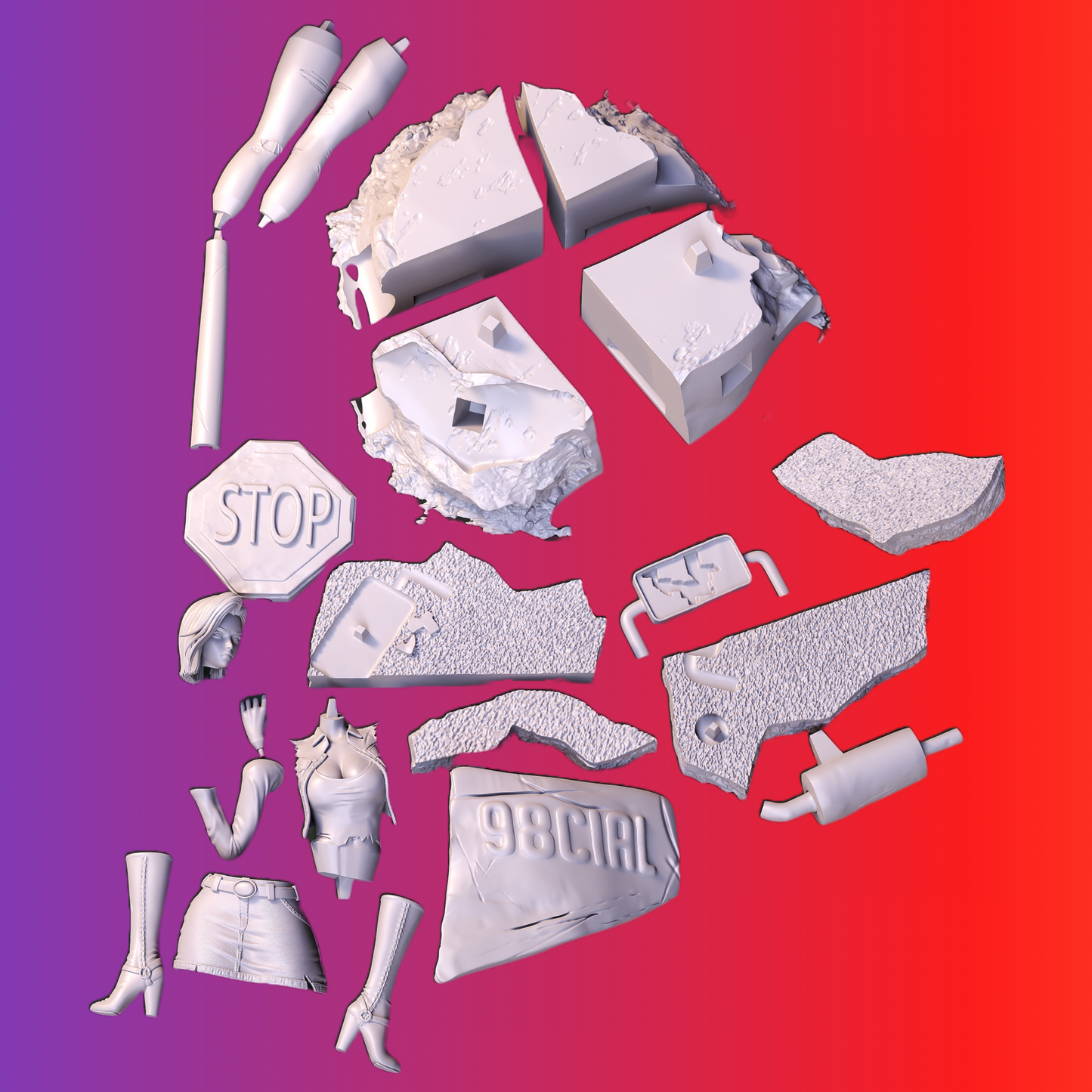 0787 Android 18 - STL 3D Print Files