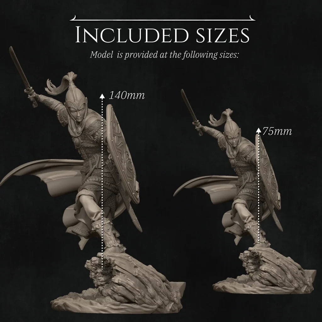1648 Nastasya_The Shield Maiden - STL 3D Print Files